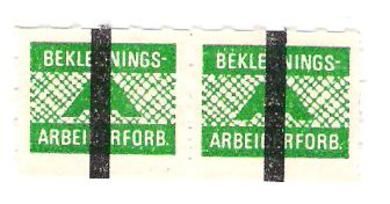 Stripa fagforeningsmerke fra BEKLEDNINGS ARBEIDER FORBUNDET Dobbeltmerke