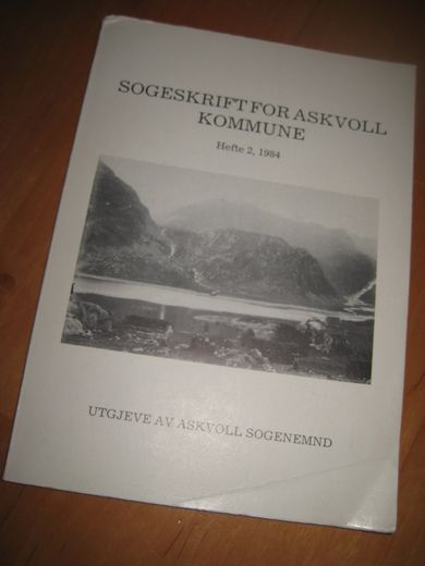 SOGE SKRIFT FOR ASKVOLL KOMMUNE, HEFTE NR 2, 1984.
