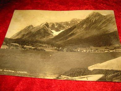 Lyngseidet, Nord Norge. Normann, 14/958. Postgått med pent merke og stempel, 24.VI.39. Stempla NARVIK.