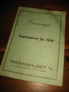 Engrospriser for barnevogner, fra MASKINHUSET Stavanger, 1934.
