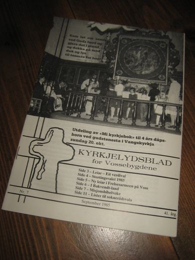 KYRKJELYDSBLAD for Vossebygdene 1985 nr 007