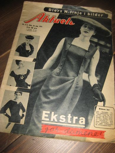 1954,nr 017, B, Aktuell Extra. Diors H linje. MOTEBLAD.