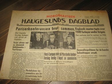 1947 nr 147 HAUGESUNDS DAGBLAD