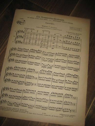 Ein Sommernachtstraum. Ouverture. VIOLINE I.