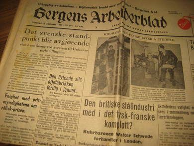 1949 nr 291 15 desember Bergens Arbeiderblad