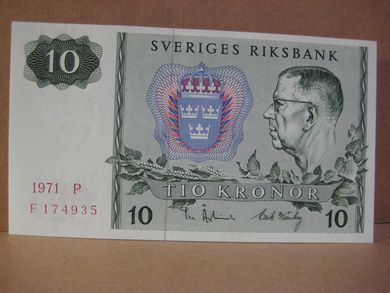 1971 P F174935 10 KRONOR
