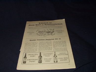 1929 nr 023 Tidsskrift for Norsk Hotell og Resturantforbund