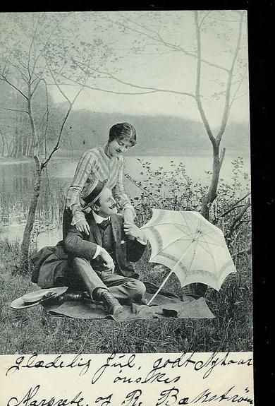 Pent postkort fra tidleg 1900