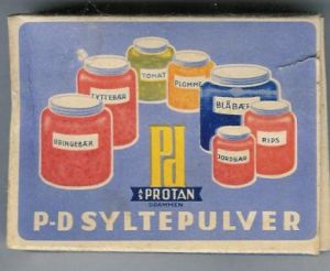 P-D Syltepulver fra 50 tallet