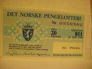 1984 trekning 811 DET NORSKE PENGELOTTERI Nr 0956561