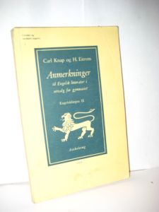 Eitrem: Anmerkninger i Engelsk litteratur i utvalg for gymnaset.. 1962.
