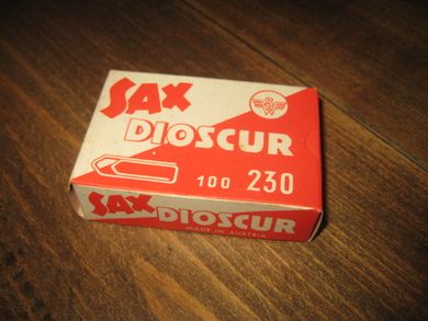 Ubrukt eske med innhold SAX DIOSCUR 40 tallet
