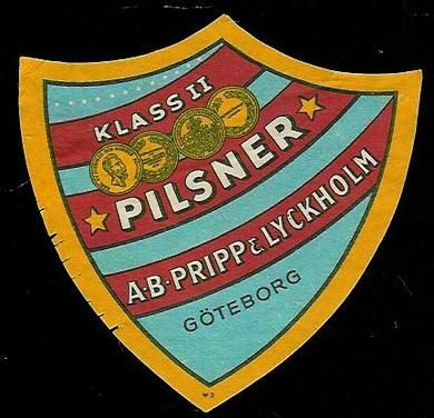 PILSNER fra PRIPP & LYCKHOLM GØTEBORG