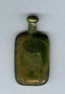 Liten dufteflaske i messing med skrukork