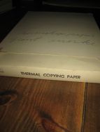 Pakke med innhold THERMAL COPYING PAPER 50-60 tallet (Thermokopipapir grønt merke)