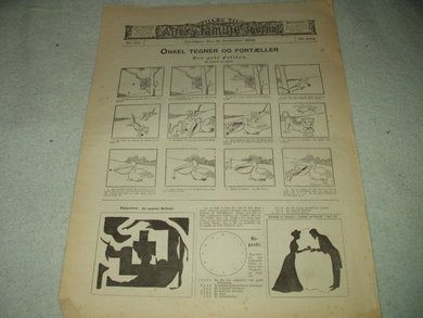 1906 nr 050 Første tillæg til Allers Familie Journal ONKEL TEGNER OG FORTELLER På baksida: Træsoldaterne og Tinsoldaterne