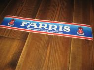 Reklamesak  FARRIS, ca 4*8 cm stor, 70-80 tallet.