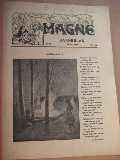 1919 nr 013 MAGNE BARNEBLAD