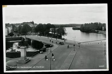 Karlstad. Residenstorget och Klaraelven