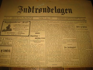 1916 nr 047 Indtrøndelagen