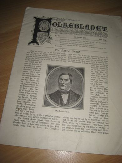 1899 nr 020 FOLKEBLADET Ole Gabriel Ueland