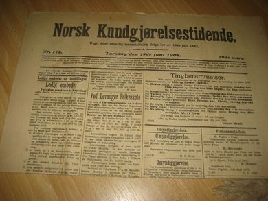 1908 nr 172 Norsk Kundgjørelsestidende