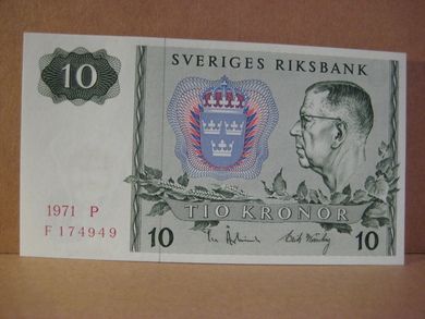 1971 P F174949 10 KRONOR