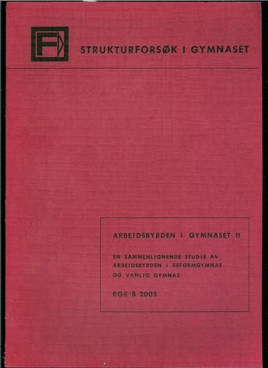 ARBEISBYRDEN I GYMNASET  II. 1971