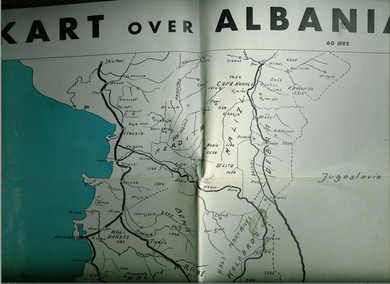 Kart over ALBANIA 1941