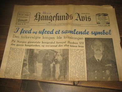 1955 nr 274 Haugesunds Avis Kongejubileet