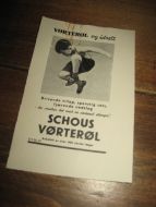 Original reklame fra SCHOUS BRYGGERI 1939 Ca 8*12 cm stor