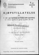 KJØPETILLATELSE fra 1944. Forsyningsnemnda i Skånevik / Skånevik Handelslag