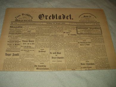 1905 nr 184 Ørebladet