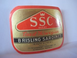SSC BRISLING SARDINES fra STAVANGER SARDINE, STAVANGER.