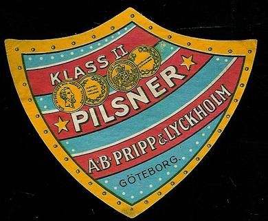 PILSNER fra PRIPP & LYCKHOLM GØTEBORG