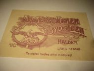 APOTEKET ØRNEN SYDSIDEN HALDEN tidleg 1900