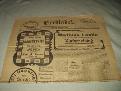 1905 nr 301 Ørebladet