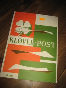 Ubrukt skriveblokk, KLØVER POST, 1985. 