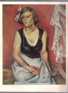 Aleksandr Osmerkin. Portrett av ei jente. 1924