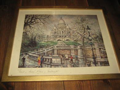 Meget pent, innramma bilde, ca 47*38 cm stort, Paris, bilde nr 1