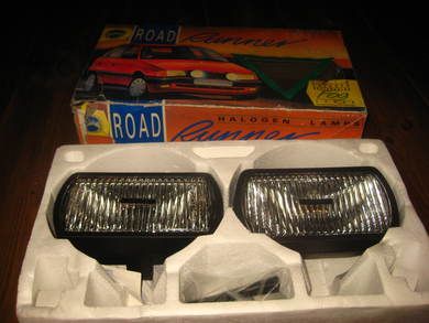Eske med ubrukt innhold ROAD RUNNER HALOGEN LAMPS 70-80 tallet?