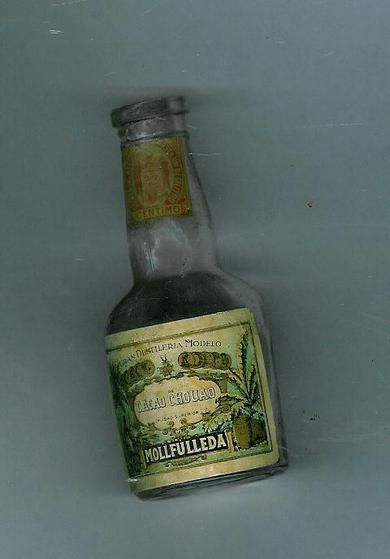CACAO CHOUAO MOLLFULLEDA, gammel miniatyrflaske.