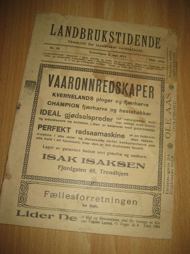 1914 nr 018 LANDBRUKSTIDENDE