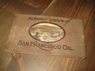ALBUM of VIEWS of SAN FRANCISCO CAL. 13 UBRUKTE POSTKORT, TIDLEG 1900.
