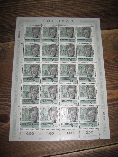FR059, postfrisk heilark fra Færøyane,