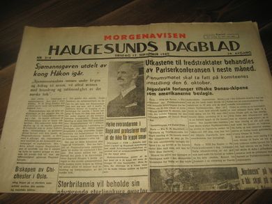 1946 nr 214 HAUGESUNDS DAGBLAD