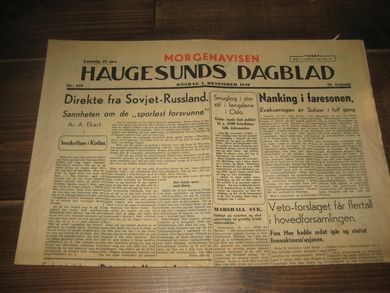 1948 nr 279 HAUGESUNDS DAGBLAD