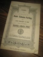 Fortegnelse over et Udvalg af Andr. Schous Forlag's bøger. 1889.