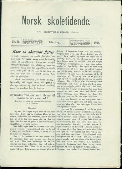 1896,nr 031,                        Norsk Skoletidende.