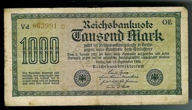 1922 Thausend Mark Vd 063991